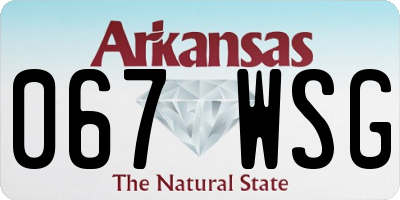AR license plate 067WSG