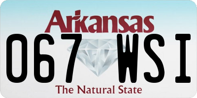 AR license plate 067WSI