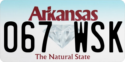AR license plate 067WSK