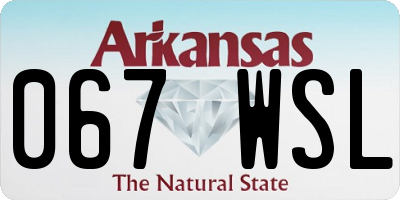 AR license plate 067WSL