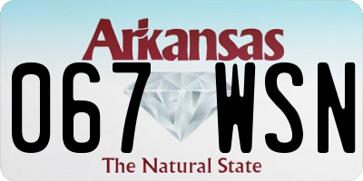 AR license plate 067WSN