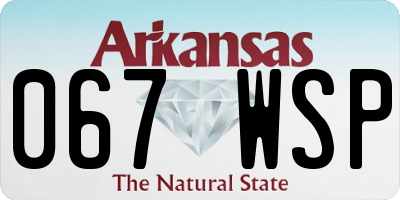 AR license plate 067WSP