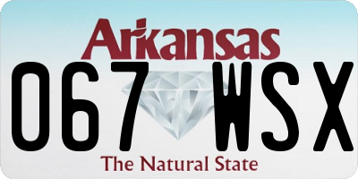 AR license plate 067WSX