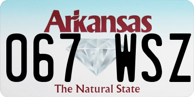 AR license plate 067WSZ
