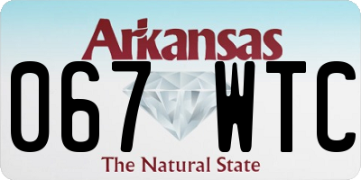 AR license plate 067WTC