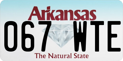 AR license plate 067WTE