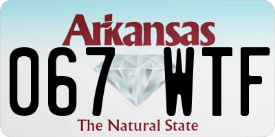 AR license plate 067WTF