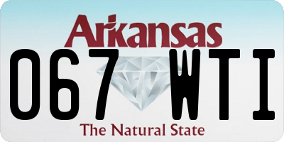 AR license plate 067WTI
