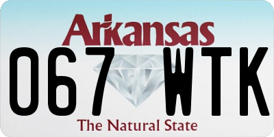 AR license plate 067WTK