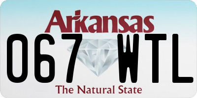 AR license plate 067WTL