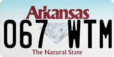 AR license plate 067WTM