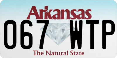 AR license plate 067WTP