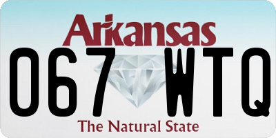AR license plate 067WTQ