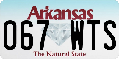 AR license plate 067WTS