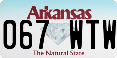 AR license plate 067WTW