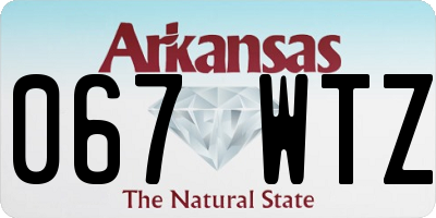 AR license plate 067WTZ