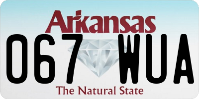 AR license plate 067WUA