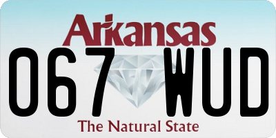 AR license plate 067WUD
