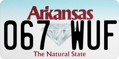 AR license plate 067WUF