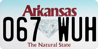 AR license plate 067WUH