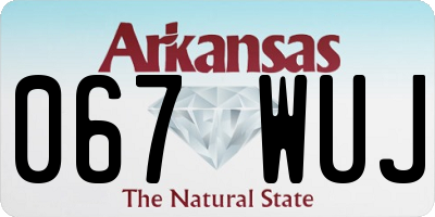 AR license plate 067WUJ