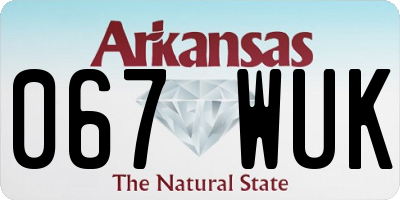 AR license plate 067WUK