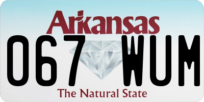 AR license plate 067WUM