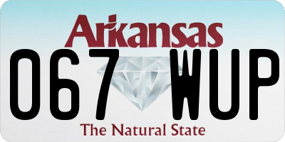 AR license plate 067WUP