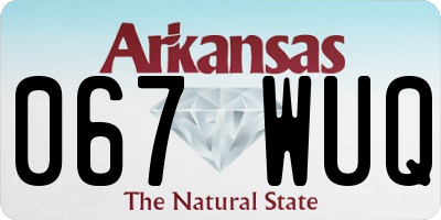 AR license plate 067WUQ