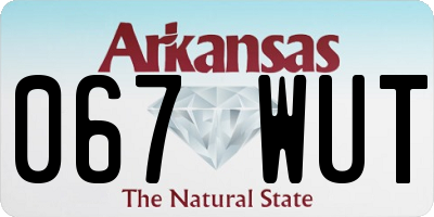 AR license plate 067WUT