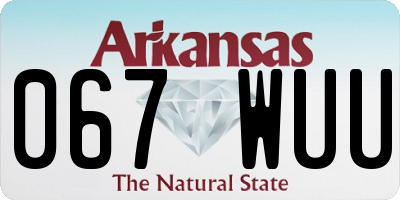 AR license plate 067WUU