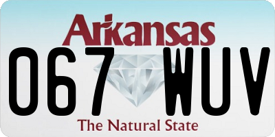 AR license plate 067WUV