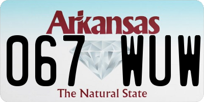 AR license plate 067WUW
