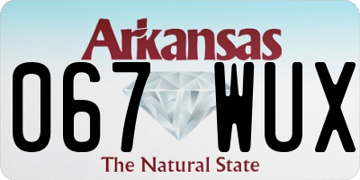 AR license plate 067WUX