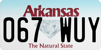 AR license plate 067WUY