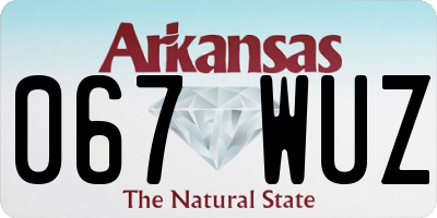 AR license plate 067WUZ