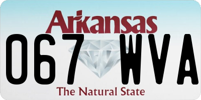 AR license plate 067WVA