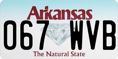 AR license plate 067WVB