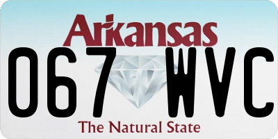 AR license plate 067WVC