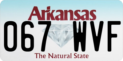 AR license plate 067WVF