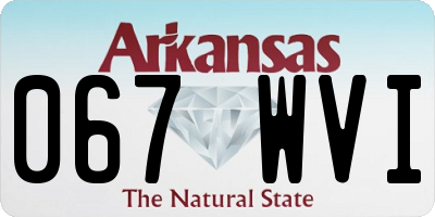 AR license plate 067WVI