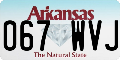 AR license plate 067WVJ