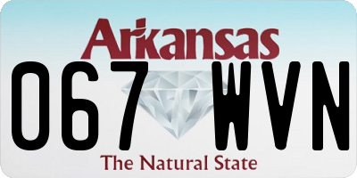 AR license plate 067WVN