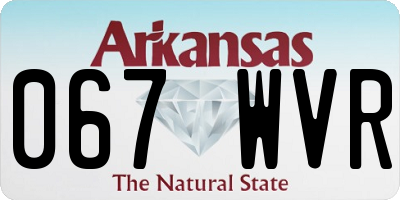 AR license plate 067WVR