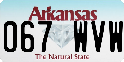 AR license plate 067WVW