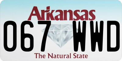 AR license plate 067WWD