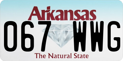 AR license plate 067WWG