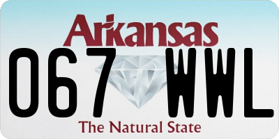 AR license plate 067WWL