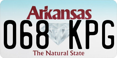 AR license plate 068KPG