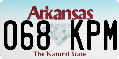 AR license plate 068KPM